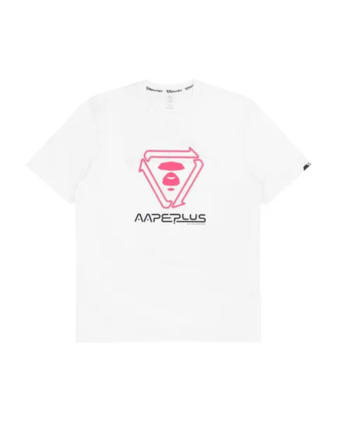AAPE BY *A BATHING APE® Moonface-print T-shirt White AAPTEM0979XXI