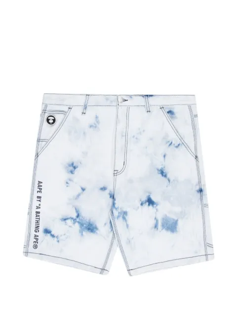 AAPE BY *A BATHING APE® Moonface tie-dye shorts Blue AAPSPM6777XAH