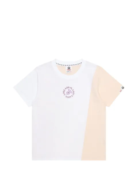 AAPE BY *A BATHING APE® Moonface embossed panelled T-shirt White AAPTEW1329XXK