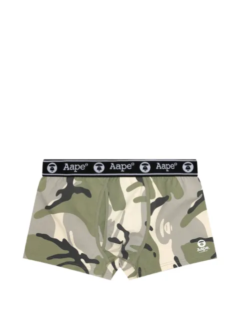 AAPE BY *A BATHING APE® Moonface-detail camo-print boxers Green AAPUWM5240XAO