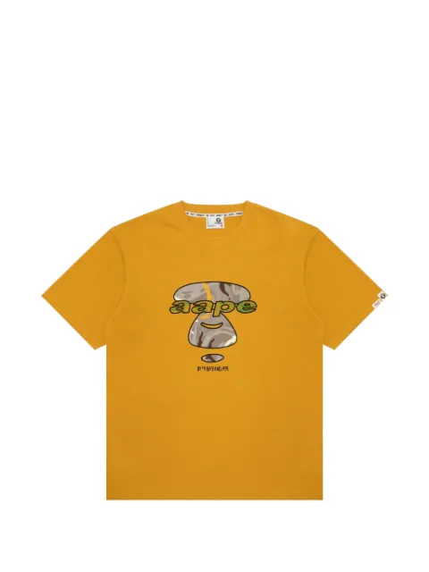 AAPE BY *A BATHING APE® Moonface camo-print T-shirt Black AAPTEM1628XXO