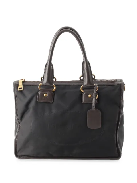 Prada Pre-Owned 2000-2026 Tessuto Canapa Logo satchel Black XQRX0O0O0FSQPY39