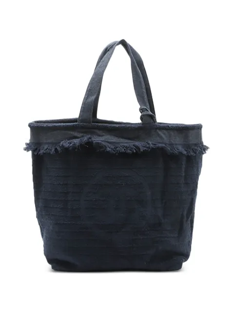 CHANEL Pre-Owned 1990-2010 CC Jersey Beach tote bag Blue JF3M6VYR4E8GRO6Q