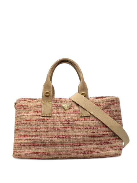 Prada Pre-Owned 2013-2026 Tweed satchel Multicolour 931F35U0IIV0YMOL