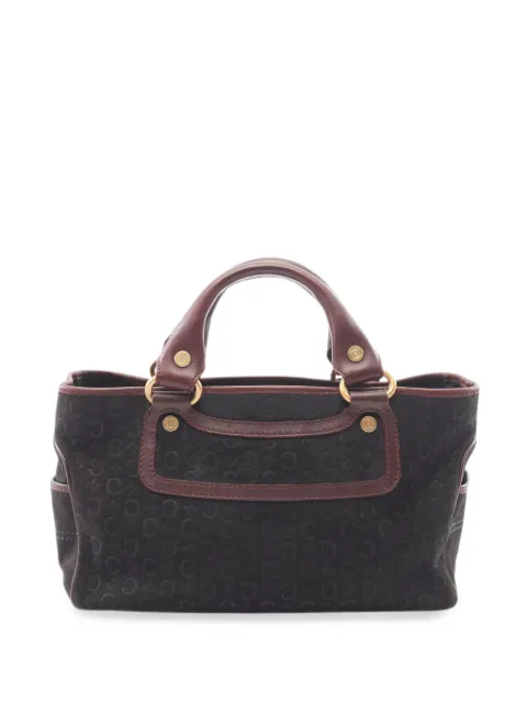 Celine Pre-Owned 20th Century C Macadam Suede Boogie handbag Black 0ID8LHMOJYJ18HR2