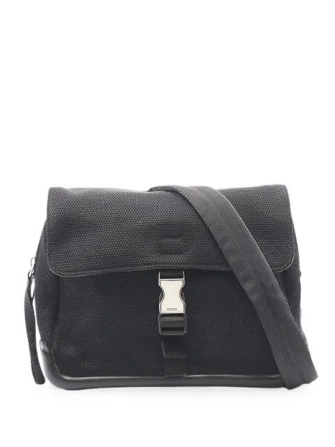 Prada Pre-Owned 2010-2026 Mesh Buckle Messenger Bag crossbody bag Black 4477SVLOW6QJDP3F