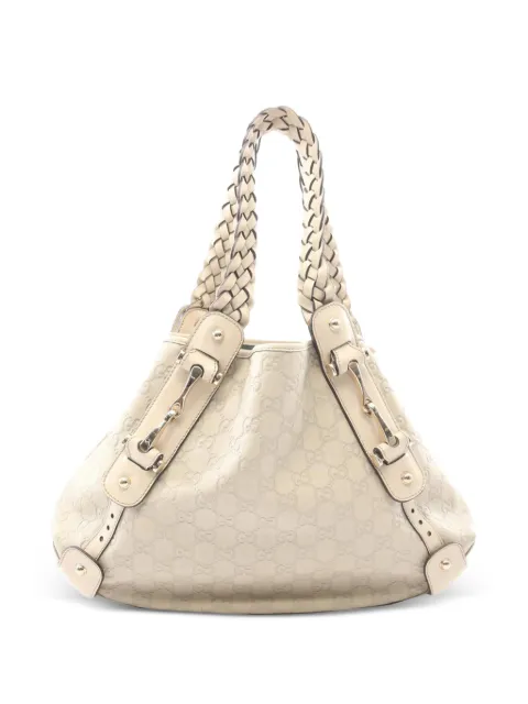 Gucci Pre-Owned 2000-2015 Guccissima Horsebit Pelham shoulder bag White SUTYZNC58R3L7Y80
