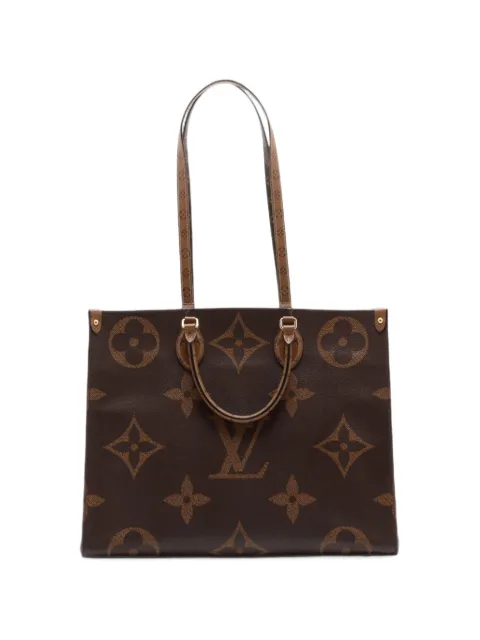 Louis Vuitton Pre-Owned 2019 Monogram Reverse Giant OnTheGo GM satchel Brown 7O8AVJ9K7VRBH19A