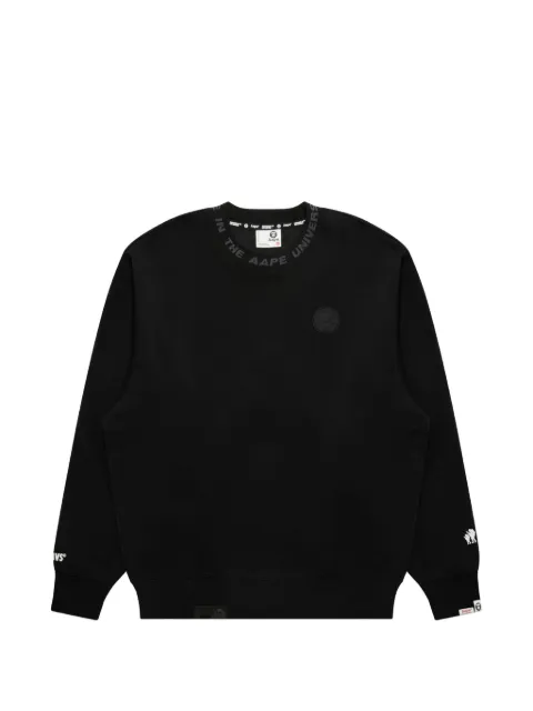 AAPE BY *A BATHING APE® Moonface patch sweatshirt Black AAPSWMC380XXP