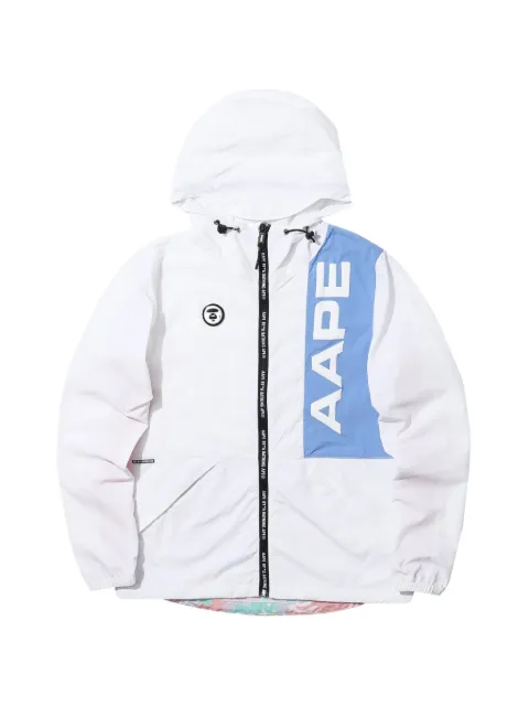 AAPE BY *A BATHING APE® panelled hooded jacket White AAPLJW7286XXC