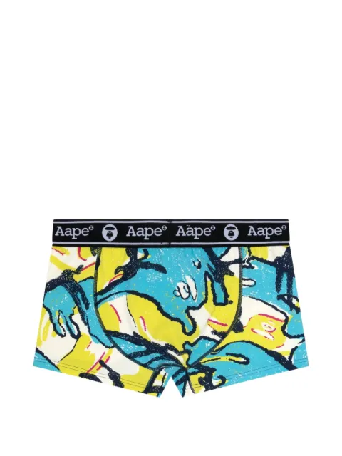 AAPE BY *A BATHING APE® Moonface camoflauge-print briefs Blue AAPUWM5240XAM