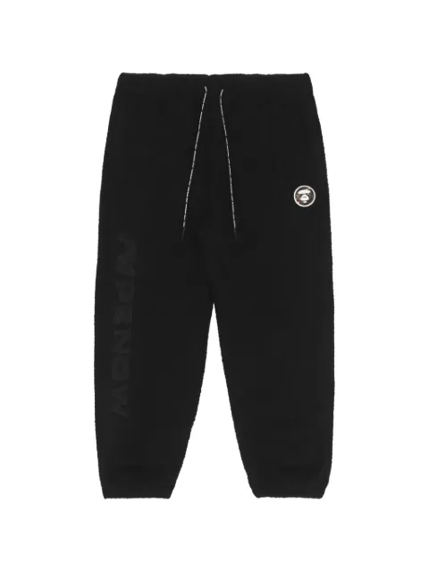 AAPE BY *A BATHING APE® Moonface patch fleece track pants Blue AAPPTM6908XXJ