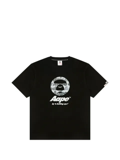 AAPE BY *A BATHING APE® Moonface logo-print T-shirt Black AAPTEM1639XXO