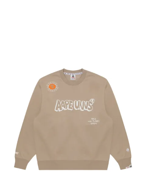 AAPE BY *A BATHING APE® Moonface graphic-print sweatshirt Neutrals AAPSWMA321XXL