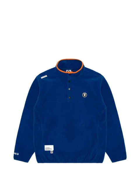 AAPE BY *A BATHING APE® Moonface half-button sweatshirt Blue AAPSWMA390XXL