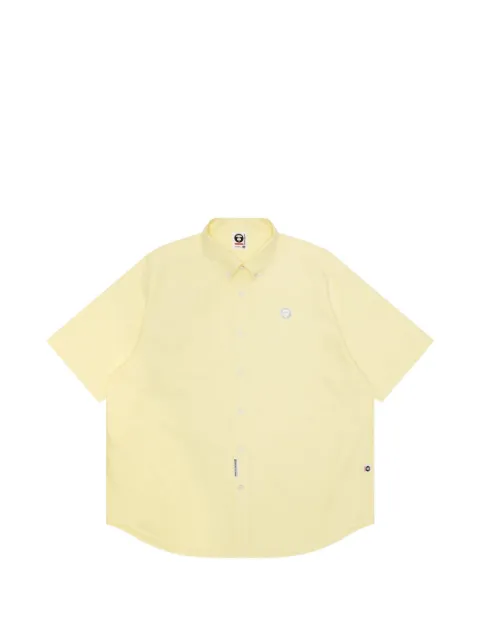 AAPE BY *A BATHING APE® Moonface logo short-sleeve shirt Yellow AAPSRM8516XAO
