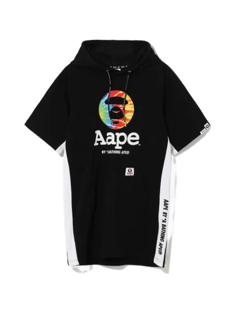 AAPE BY *A BATHING APE® Moonface logo-print hoodie mini dress Black AAPDSW8319XXC