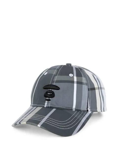 AAPE BY *A BATHING APE® Moonface plaid cap Blue AAPCPM4999XXI