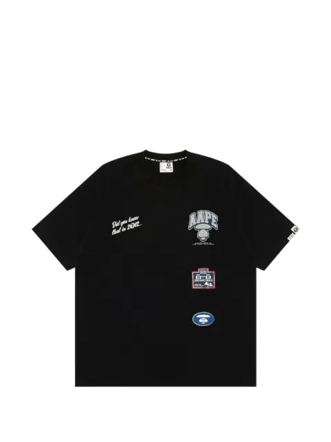 AAPE BY *A BATHING APE® Moonface logo-print T-shirt Black AAPTEM1440XXM