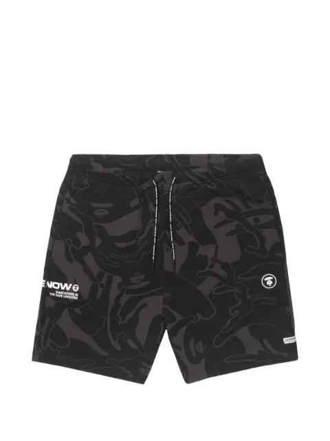 AAPE BY *A BATHING APE® Moonface camo-print shorts Black AAPSPMA655XXK