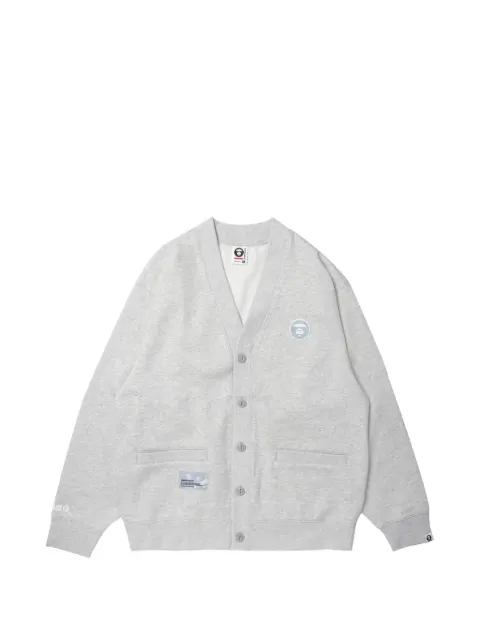 AAPE BY *A BATHING APE® Moonface jersey cardigan Grey AAPSWMA317XAL