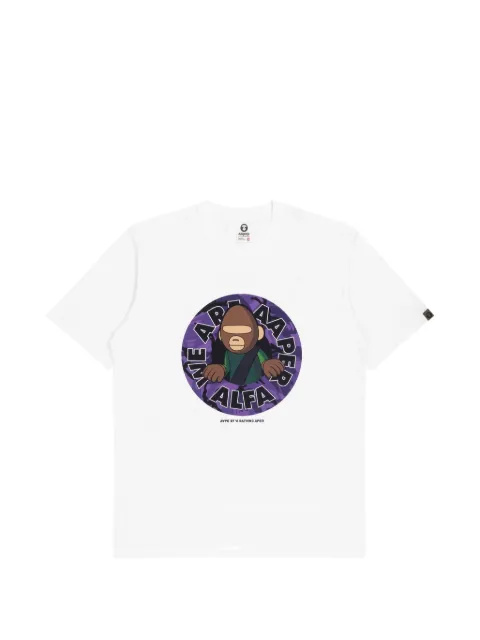 AAPE BY *A BATHING APE® AAPER Alfa graphic-print T-shirt White AAPTEM1257XXK