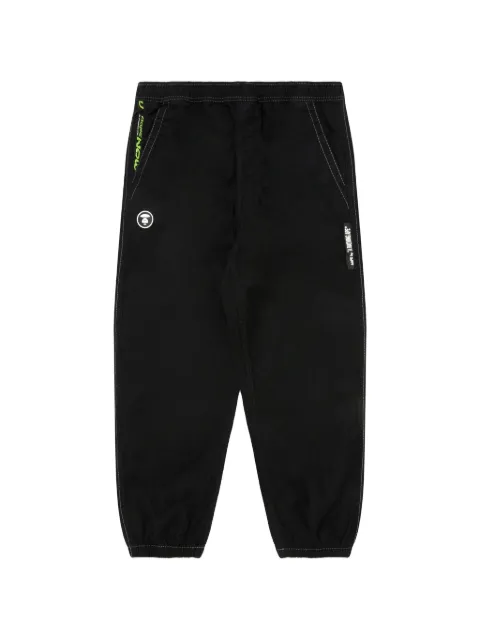 AAPE BY *A BATHING APE® Moonface tapered trousers Black AAPPTM6919XXJ