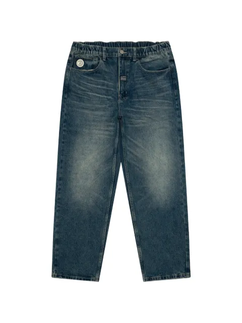 AAPE BY *A BATHING APE® Moonface-patch jeans Blue AAPPTMC643XXP