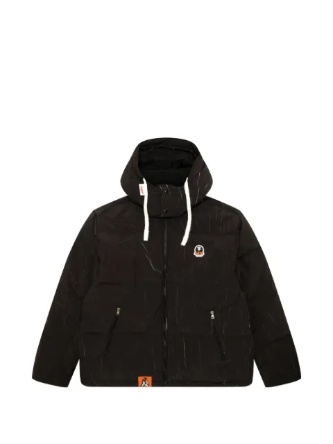 AAPE BY *A BATHING APE® Moonface camo-print puffer jacket Black AAPDNM7665XXN