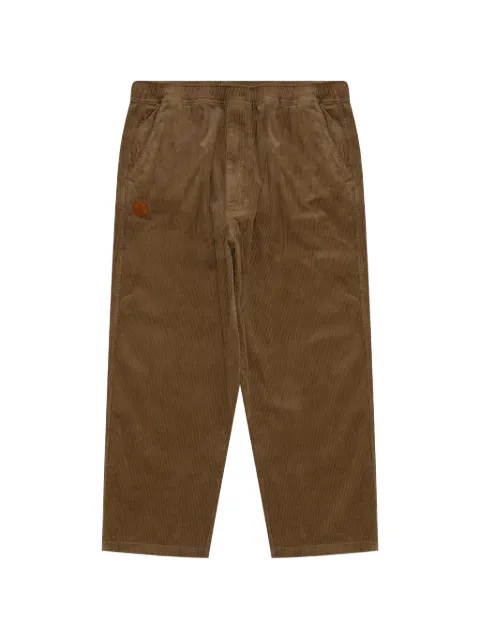 AAPE BY *A BATHING APE® logo-patch corduroy-texture trousers Brown AAPPTMC633XXP