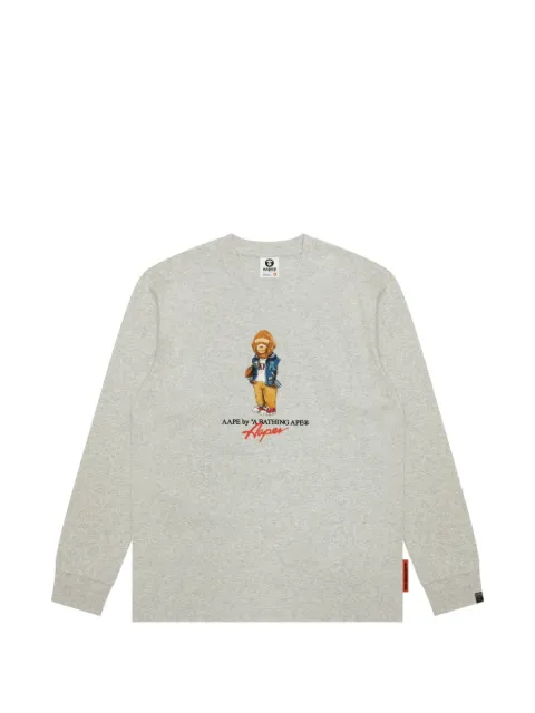 AAPE BY *A BATHING APE® graphic-print long-sleeve T-shirt Grey AAPLTM1610XAO