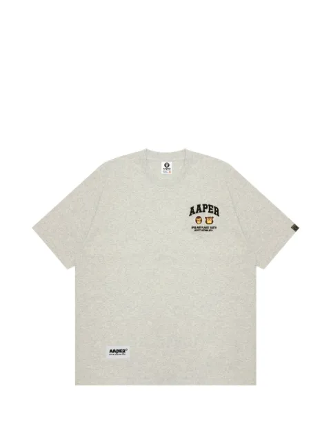AAPE BY *A BATHING APE® AAPER logo-print T-shirt Grey AAPTEM1611XAO