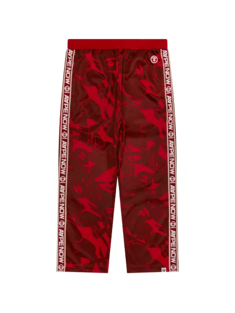 AAPE BY *A BATHING APE® Moonface-patch track pants Red AAPPTMC627XXP