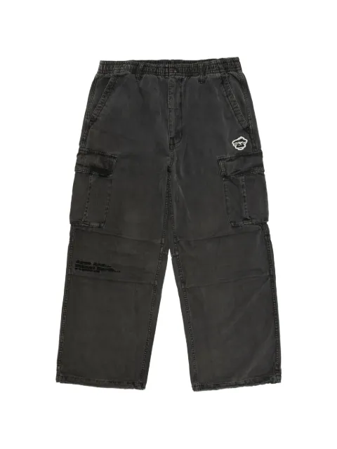 AAPE BY *A BATHING APE® Moonface loose-fit trousers Black AAPPTMC641XXP