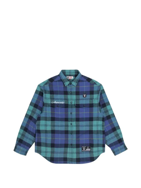 AAPE BY *A BATHING APE® Moonface check shirt Blue AAPSTM8388XXH