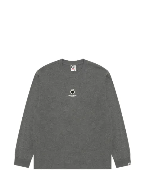 AAPE BY *A BATHING APE® AapeNow Clover Moonface long-sleeve T-shirt Grey AAPLTM1716XAP