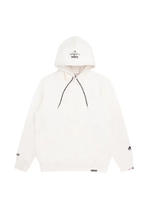 AAPE BY *A BATHING APE® logo-print drawstring hoodie White AAPSWM3815XXH