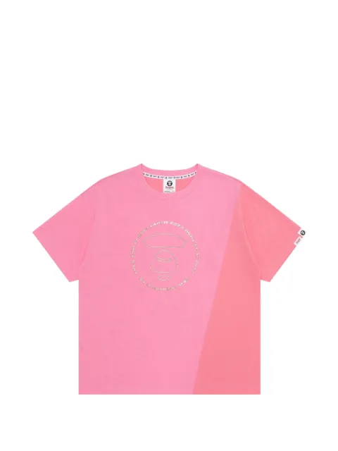 AAPE BY *A BATHING APE® Moonface embellished T-shirt Pink AAPTEW0945XXI