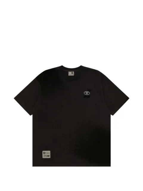 AAPE BY *A BATHING APE® Moonface Fancy logo T-shirt Black AAPTEM1466XXM