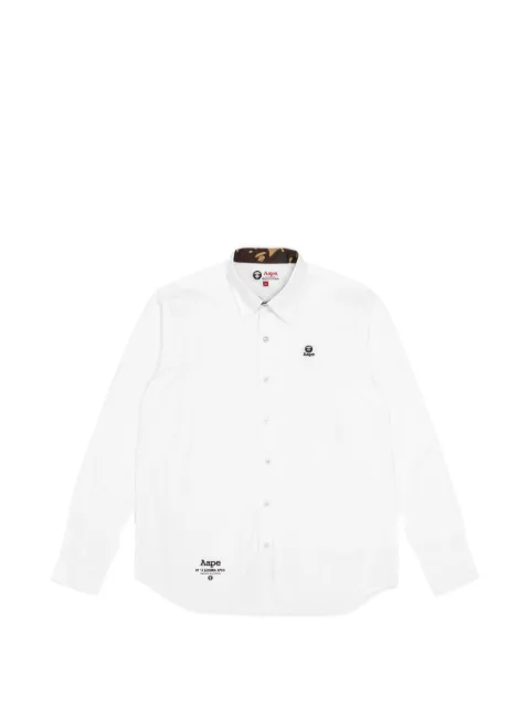 AAPE BY *A BATHING APE® Moonface embroidered shirt Black AAPSTM8325XXD