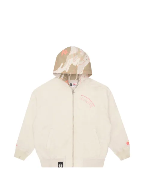 AAPE BY *A BATHING APE® logo-print panelled jacket Grey AAPLJW7475XXH