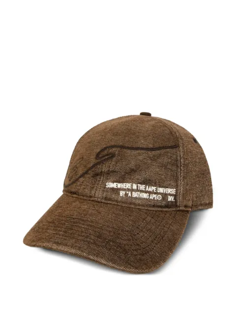 AAPE BY *A BATHING APE® embroidered logo-patch cap Brown AAPCPM5335XXP