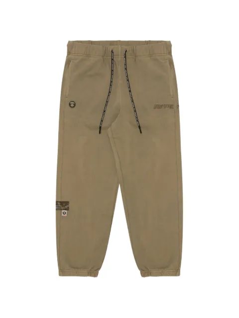 AAPE BY *A BATHING APE® Moonface patch embroidered track pants Brown AAPPTMA628XXL