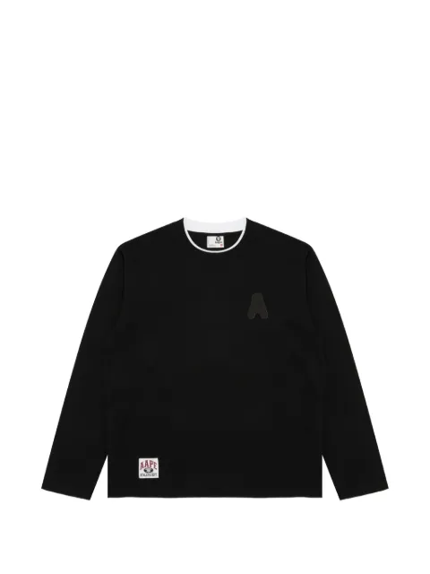 AAPE BY *A BATHING APE® "A" logo-patch layered-effect T-shirt Black AAPLTM1726XXP