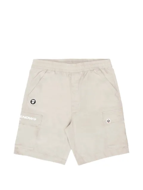 AAPE BY *A BATHING APE® Moonface-patch cargo shorts Neutrals AAPSPM6949XXK
