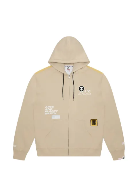 AAPE BY *A BATHING APE® graphic-print zip-up hooded jacket Neutrals AAPSWM3835XXH