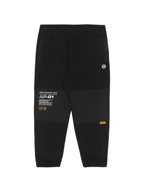 AAPE BY *A BATHING APE® Moonface panelled trousers Black AAPPTM6935XXJ