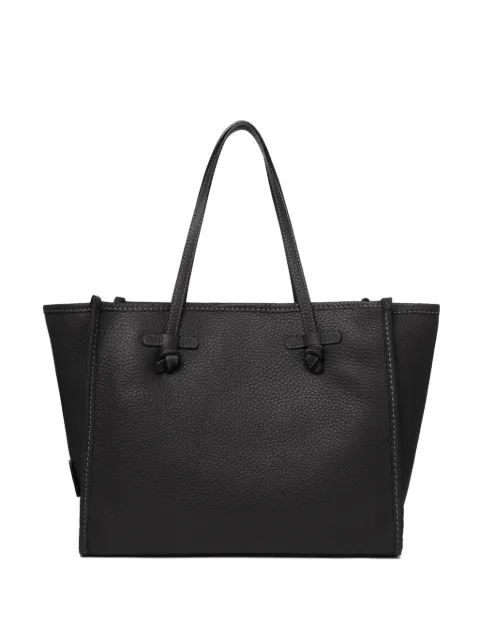 MARCELLA CLUB large Marcella knotted leather tote bag Black BS9330BBLTU