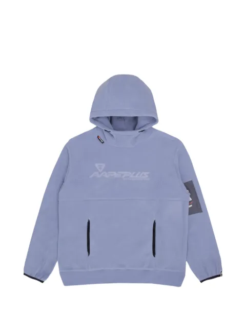 AAPE BY *A BATHING APE® logo-print fleece hoodie Blue AAPSWM3868XXH