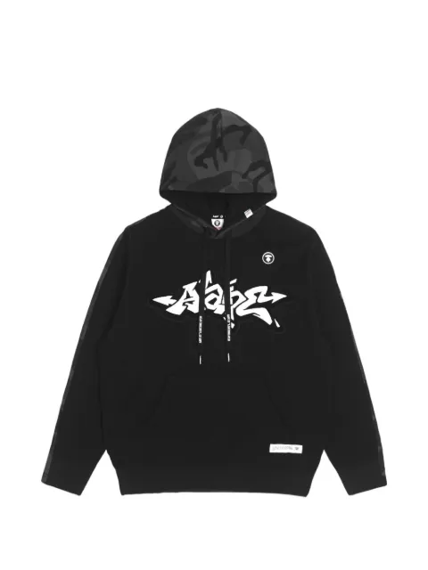 AAPE BY *A BATHING APE® camo-panelled hoodie Black AAPSWM3944XXJ